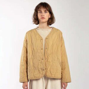 NWT Micaela Greg Honey Quilted Liner, XS